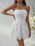 'Xenia' Strapless Mesh Mini Dress - Celes Fashion